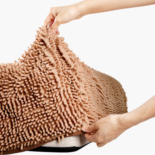 Plush Nap Easy Fit Dog Bed Cover - Brown