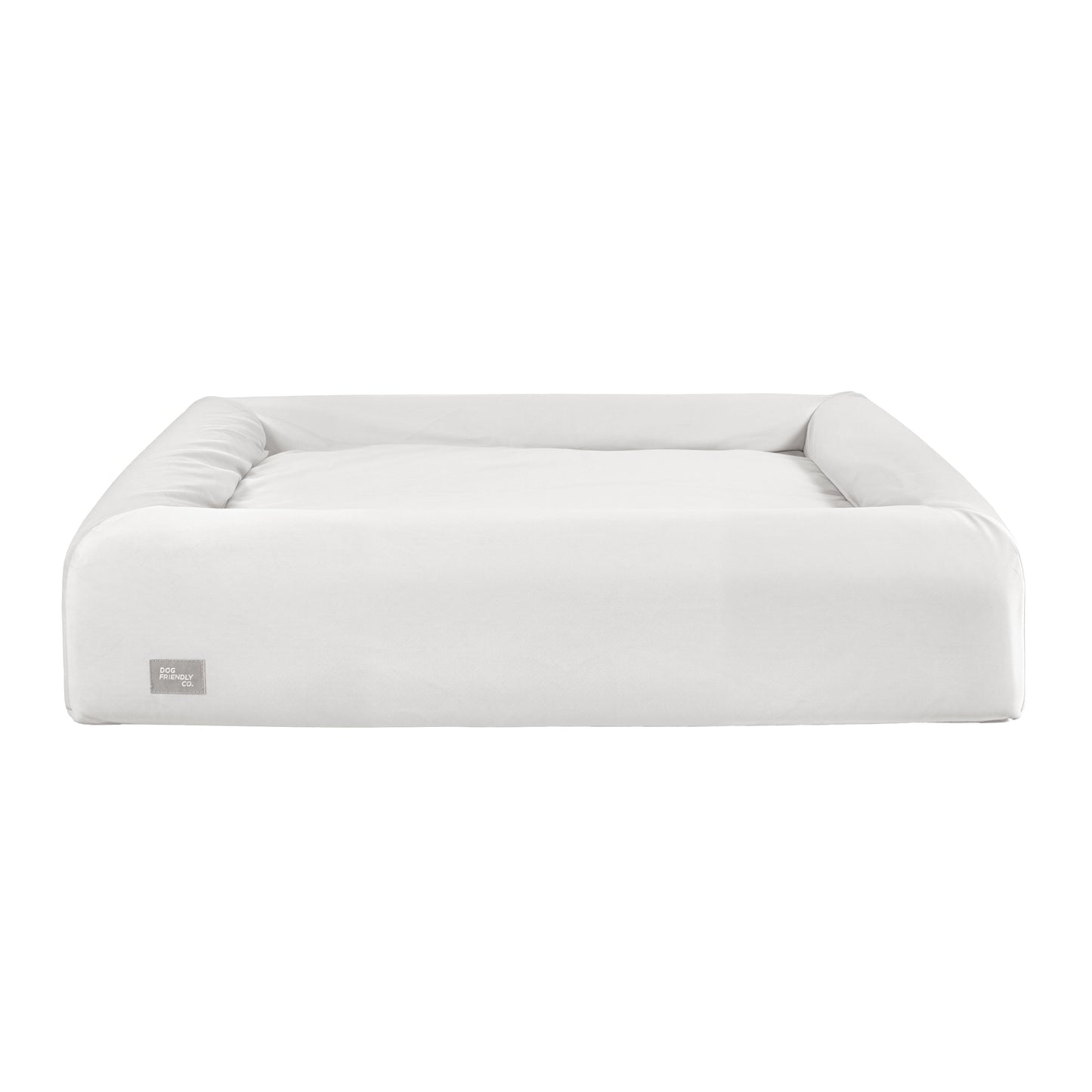 Velvet Easy Fit Dog Bed Cover - Grey