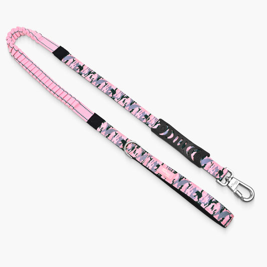 Bungee Dog Leash - Pink Camo