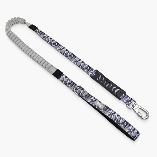 Bungee Dog Leash - Grey Camo
