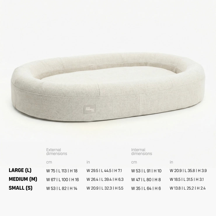 Chill Pill Memory Foam Dog Bed - Beige (Large)