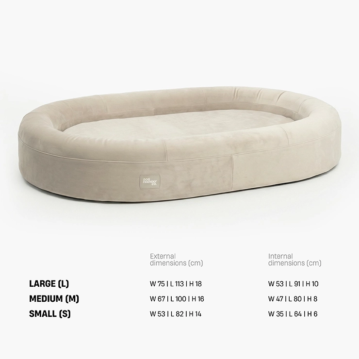 Chill Pill Memory Foam Dog Bed - Beige (Medium)