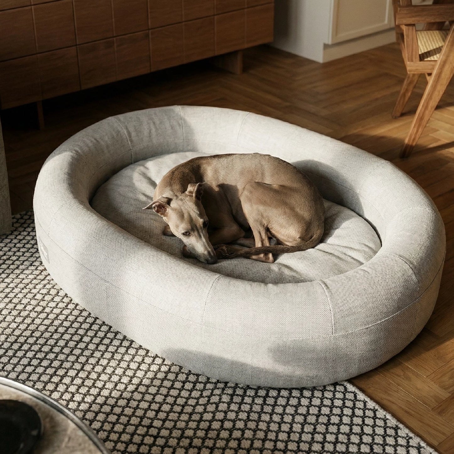 Chill Pill Memory Foam Dog Bed - Grey (Medium)