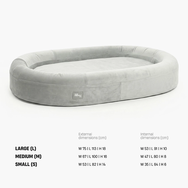 Chill Pill Memory Foam Dog Bed - Grey (Medium)