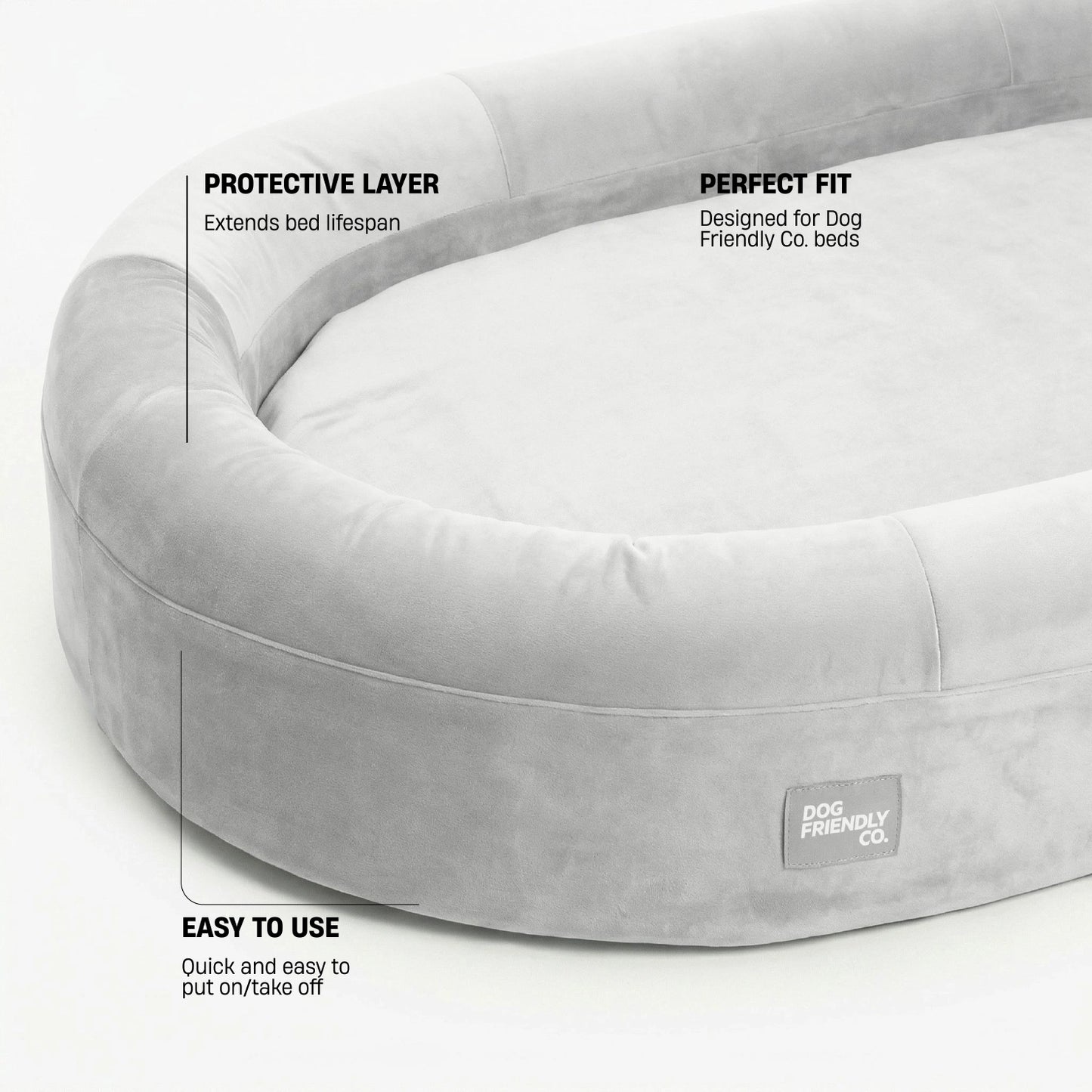 Chill Pill Velvet Easy Fit Cover - Grey