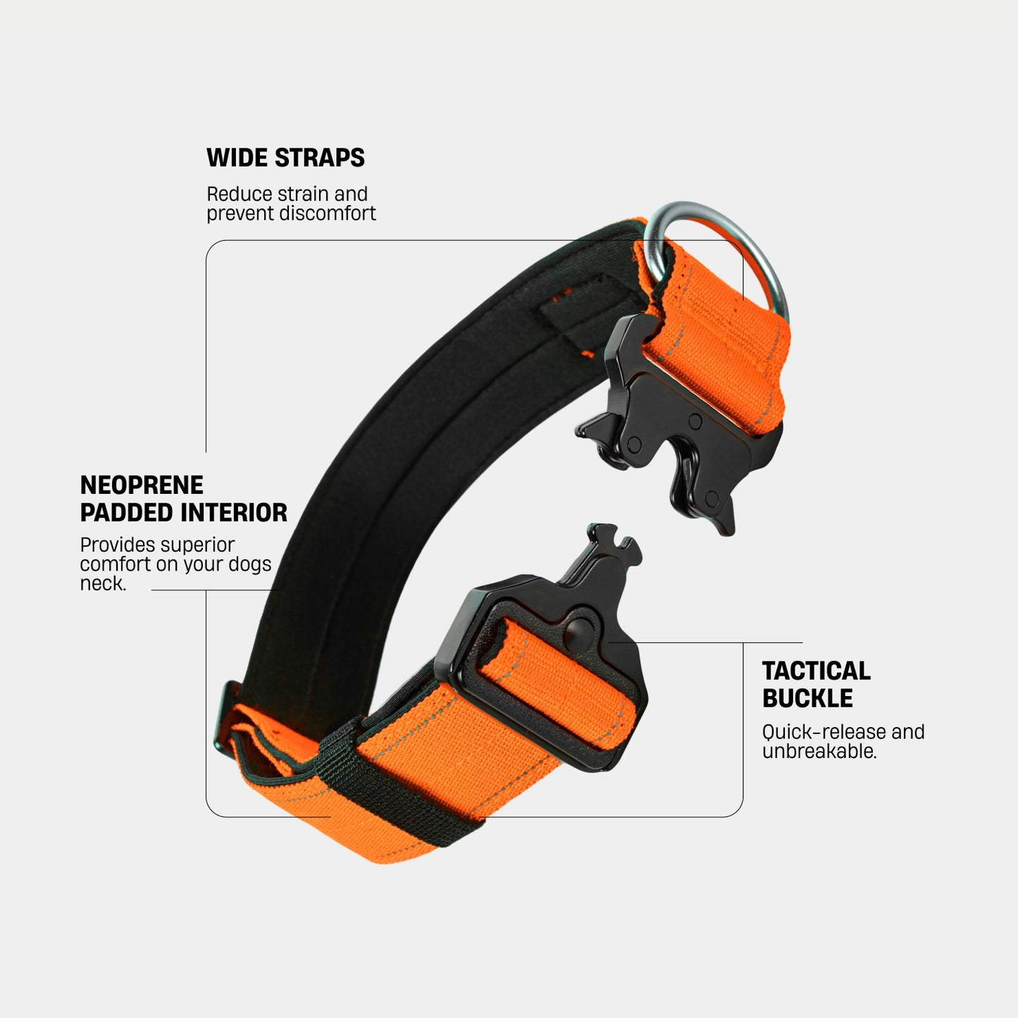 Tactical Dog Collar - Orange