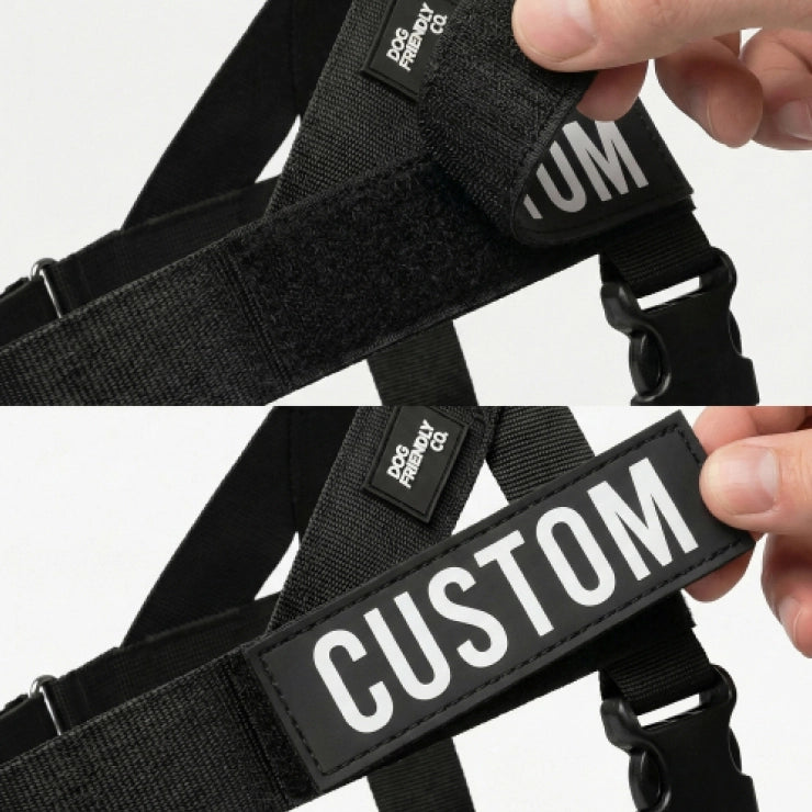 Personalised Dog Harness - Black