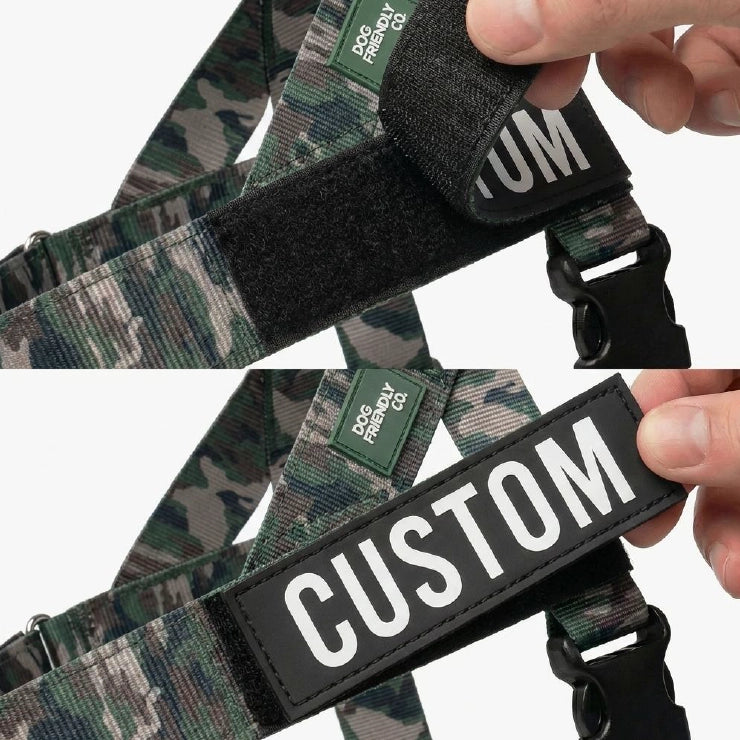 Personalised Dog Harness - Green Camo