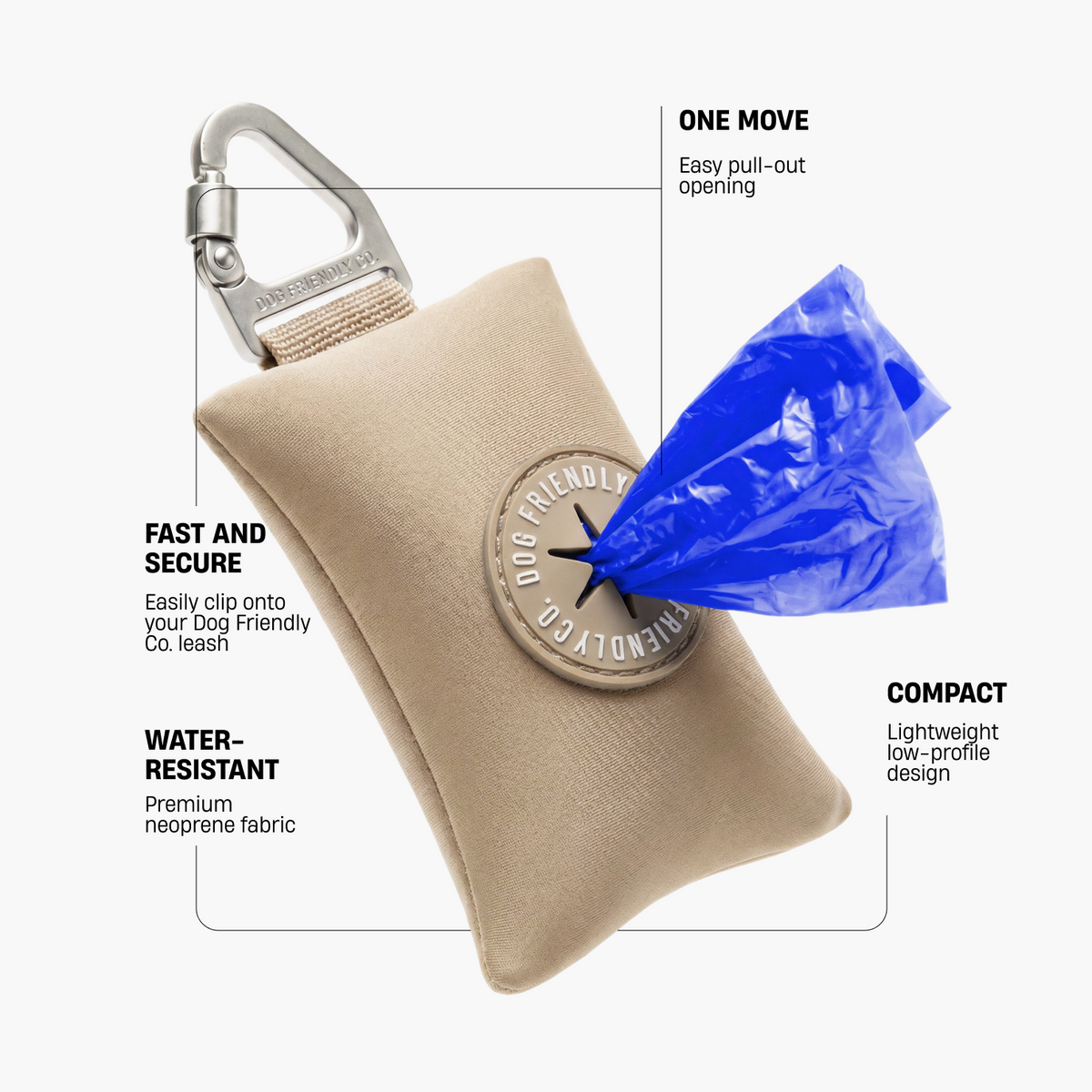 Dog Poop Bag Holder - Brown