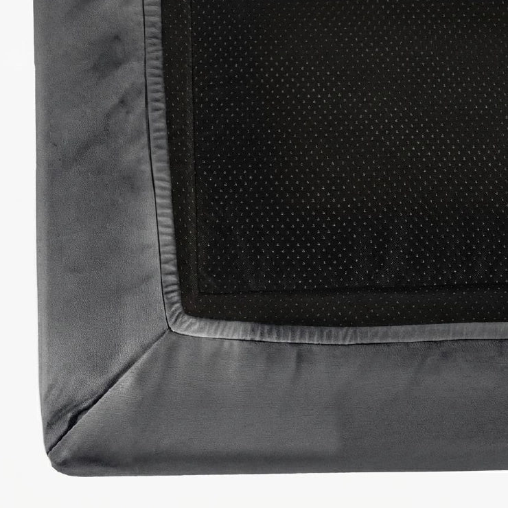 Velvet Easy Fit Dog Bed Cover - Charcoal