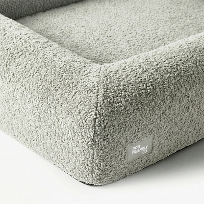 Premium Orthopedic Memory Foam Dog Bed - Grey Bouclé (Large) (Preorder)