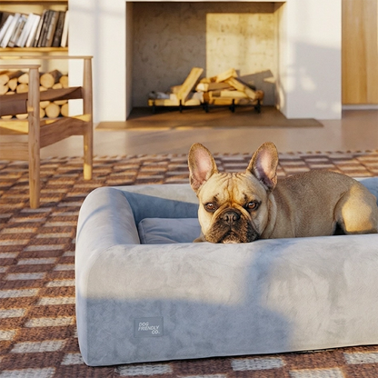 Premium Orthopedic Memory Foam Dog Bed - Grey