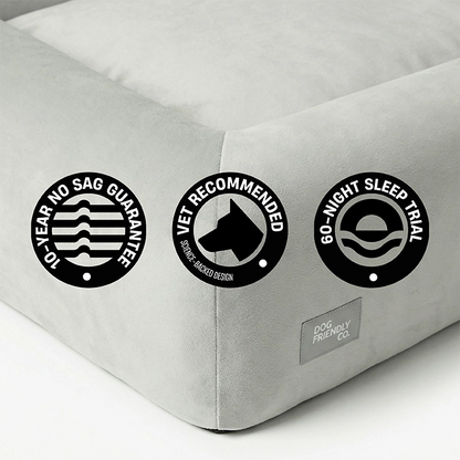 Premium Orthopedic Memory Foam Dog Bed - Grey (Large) (Preorder)