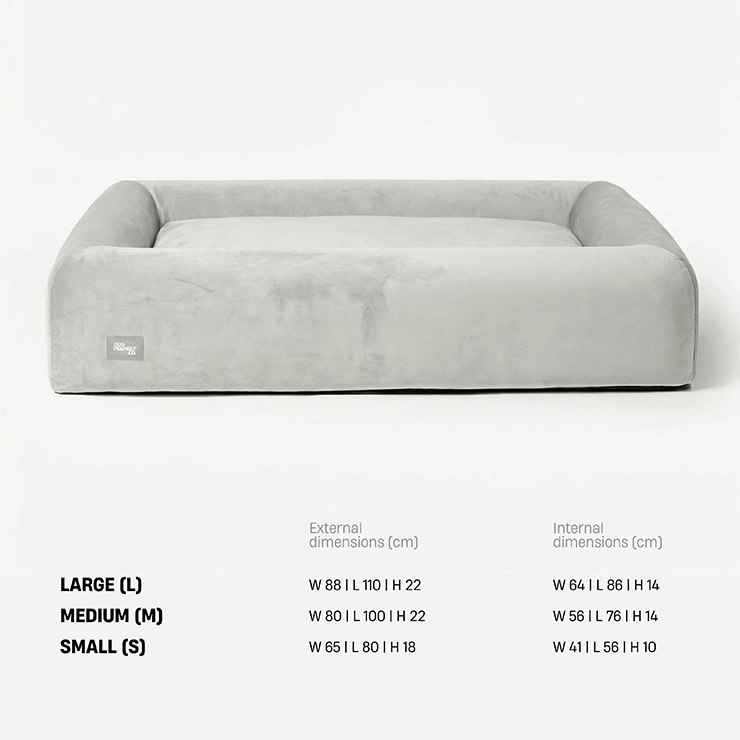 Premium Orthopedic Memory Foam Dog Bed - Grey (Small)