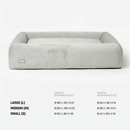 Premium Orthopedic Memory Foam Dog Bed - Grey
