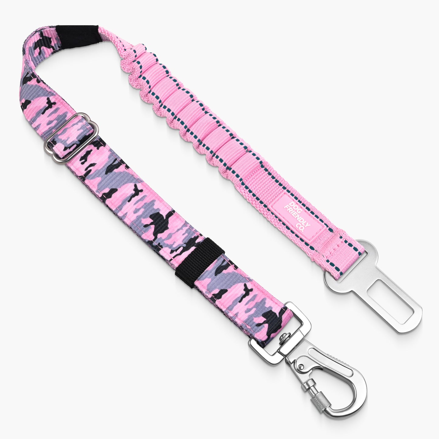Dog Seat Belt - Pink Camo