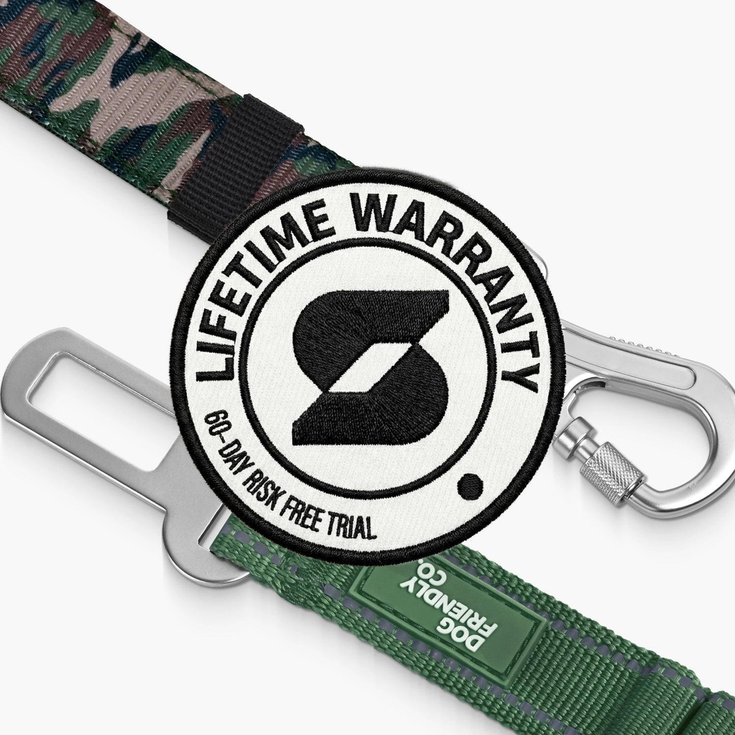 Dog Seat Belt - Green Camo