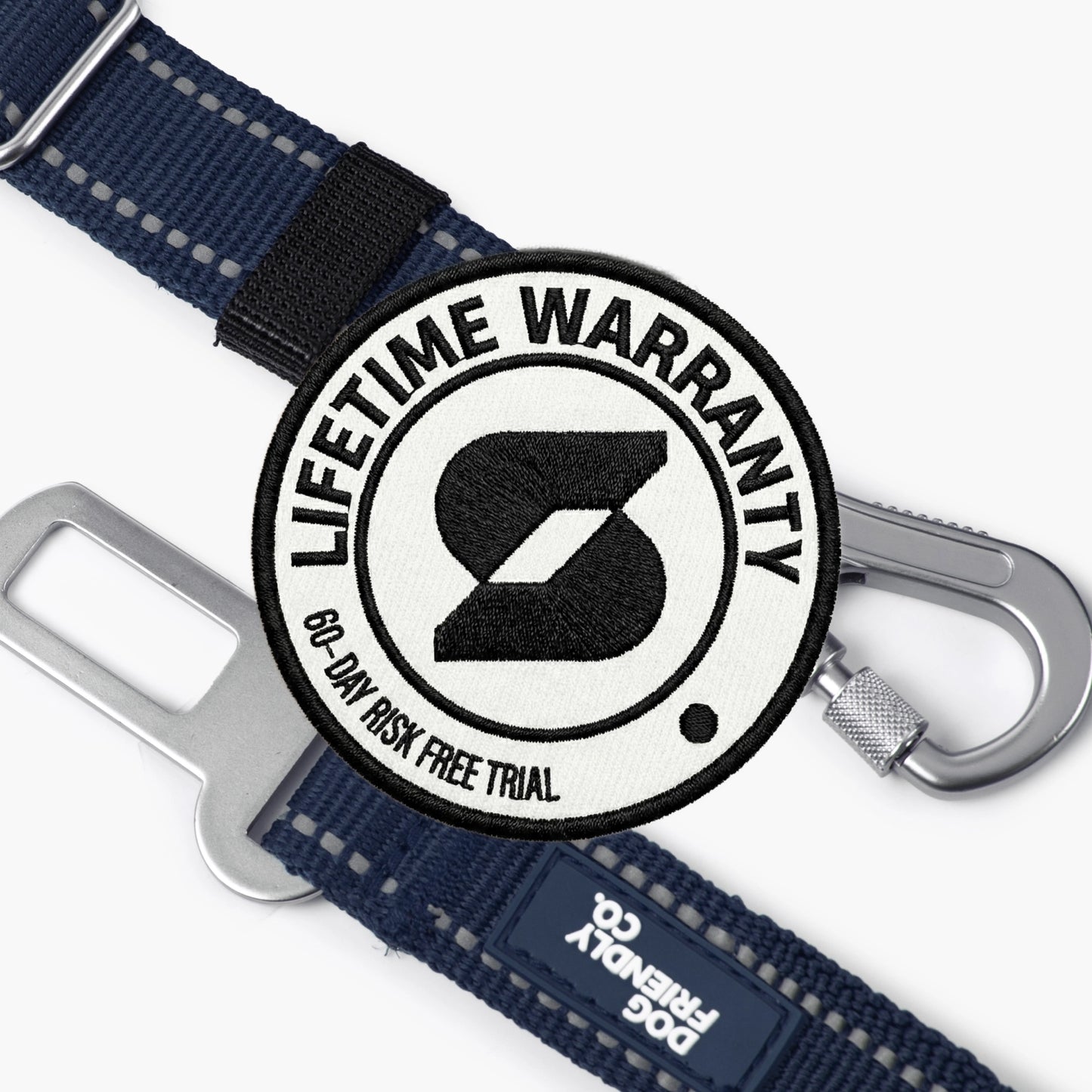 Dog Seat Belt - Navy Blue