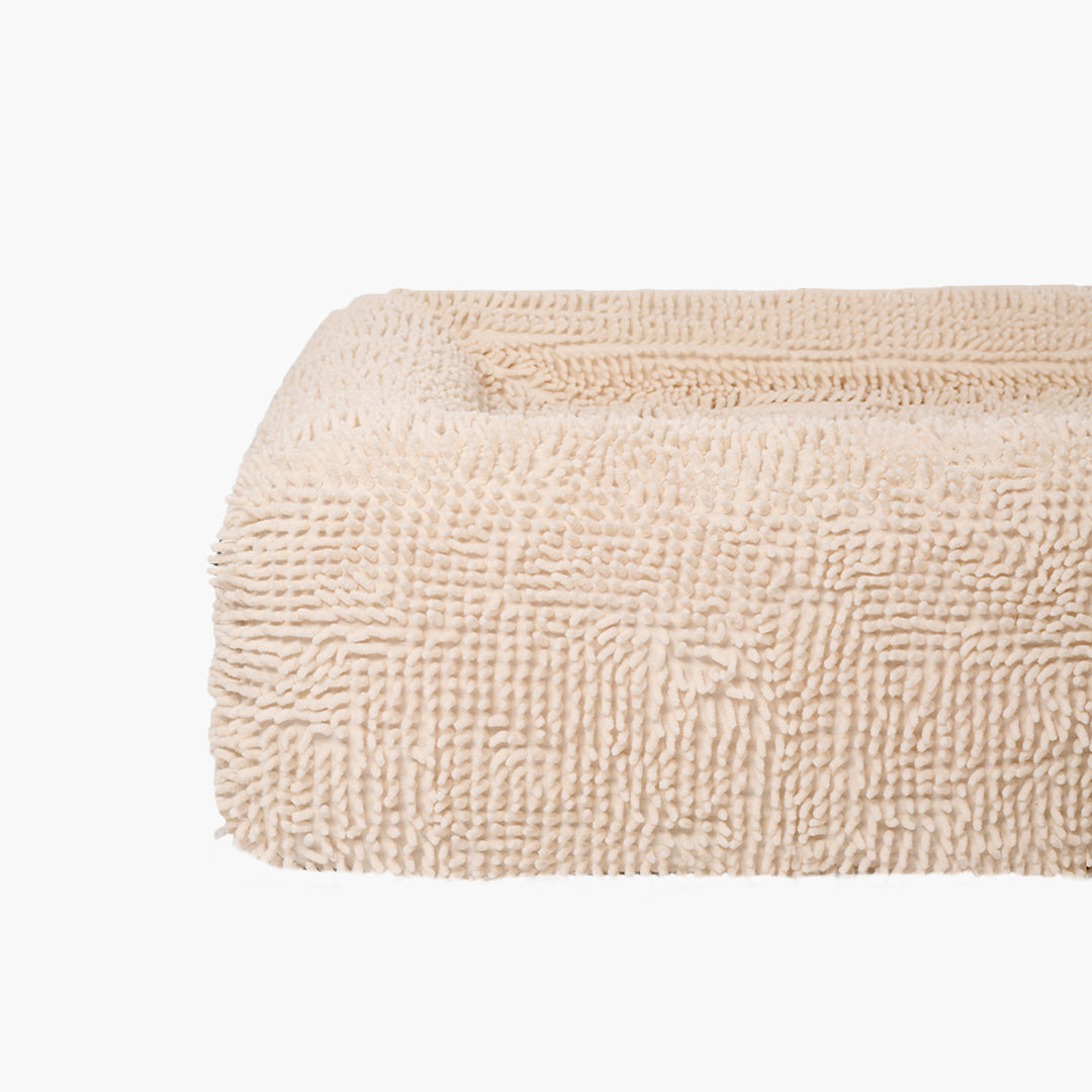 Plush Nap Easy Fit Dog Bed Cover - Cream