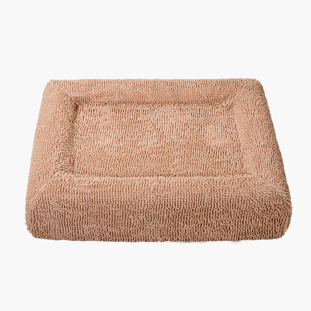 Plush Nap Easy Fit Dog Bed Cover - Brown